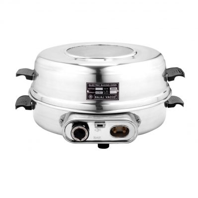 O-04 - Conventional Round Baking & Grilling Oven Allu. Mirror Polish Auto Controll 15" with Cord